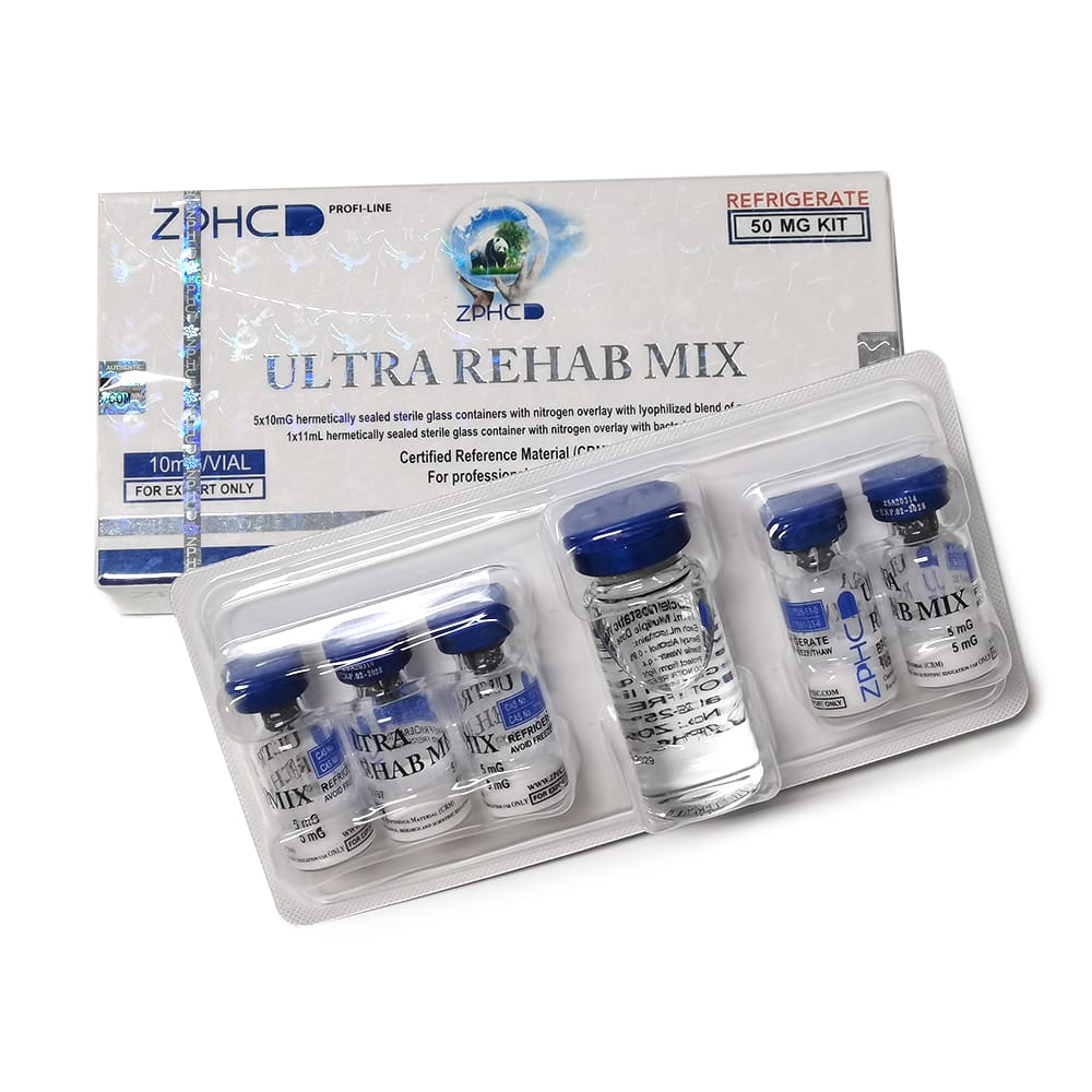 Ultra Rehab Mix ZPHC — 50 mg (BPC-157 5 mg + TB-500 5 mg) — 5 vials × 10 mg